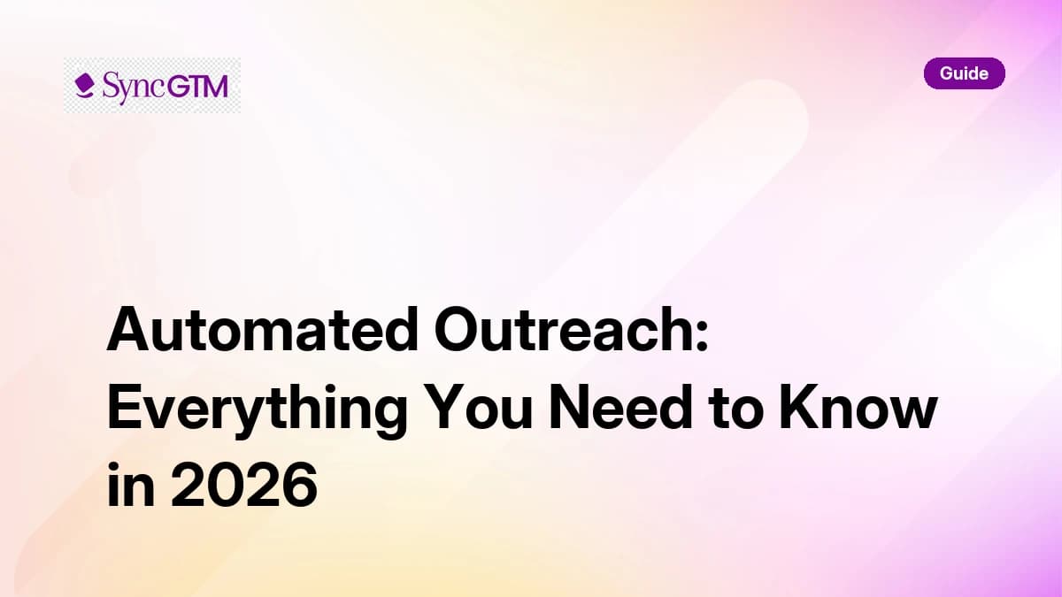 Automated outreach workflow — 2026 guide covering multichannel sequences, deliverability, benchmarks, and SyncGTM native execution