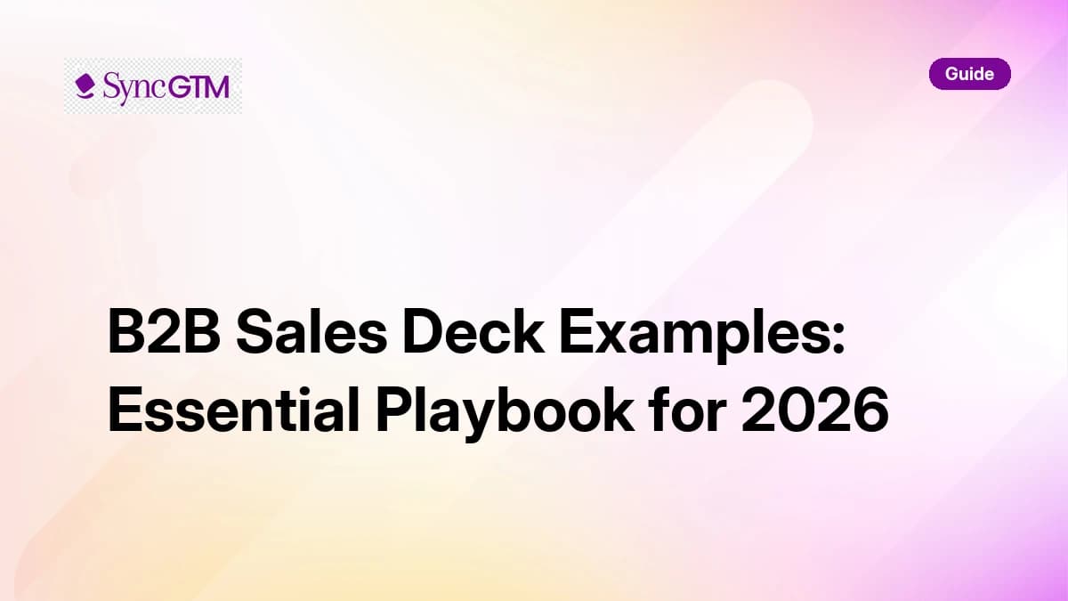 B2B sales deck examples — 2026 playbook for GTM teams by SyncGTM