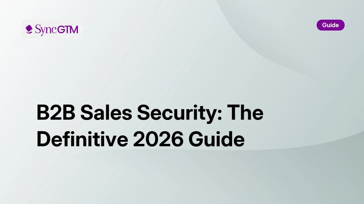 B2B sales security guide 2026 — strategies and tools for GTM teams by SyncGTM