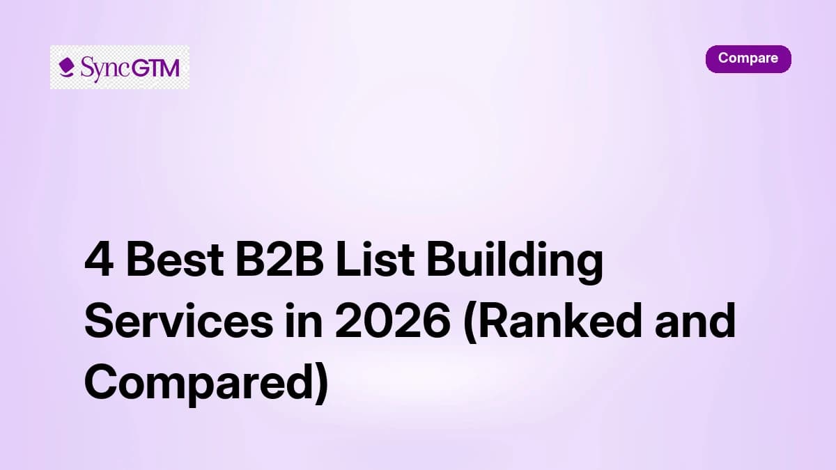 4 best B2B list building services in 2026 ranked and compared — SyncGTM, Clay, ZoomInfo, Apollo