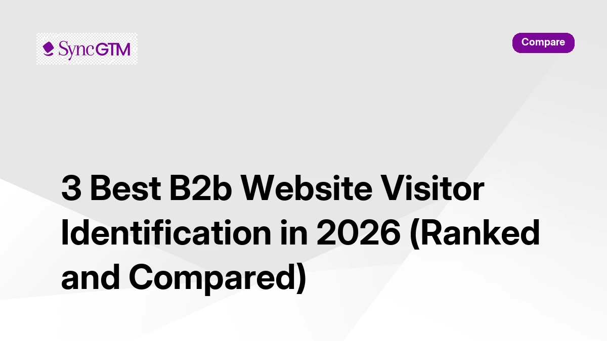 3 Best B2B Website Visitor Identification in 2026 (Ranked and Compared)