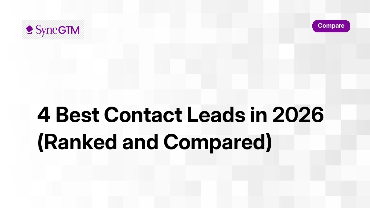 SyncGTM business to business contacts waterfall enrichment platform — 20+ data sources, CRM sync, and outbound in one workspace