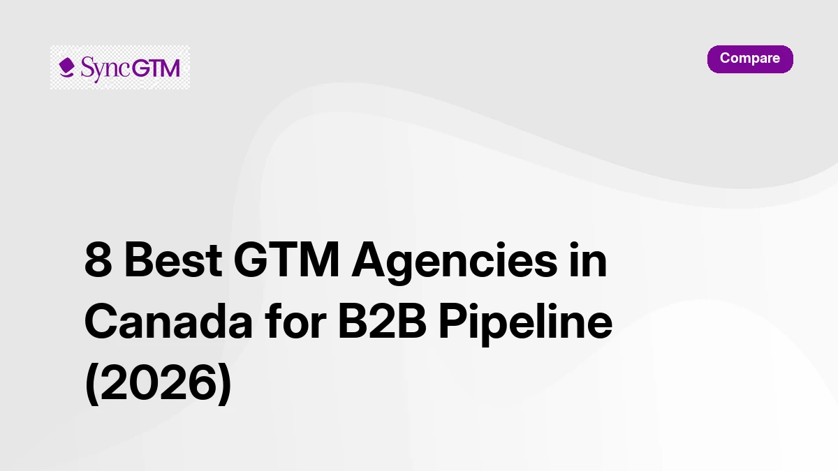 8 best GTM agencies in Canada for B2B pipeline 2026 — ranked by SyncGTM