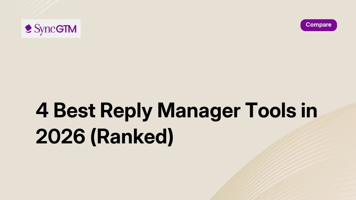 Best reply manager tools in 2026 — ranked comparison guide by SyncGTM