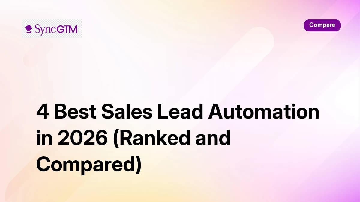 4 best sales lead automation tools in 2026 ranked and compared