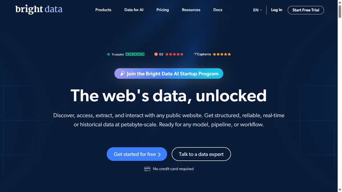 Bright Data - Enterprise-grade web scraping infrastructure for high-volume data collection