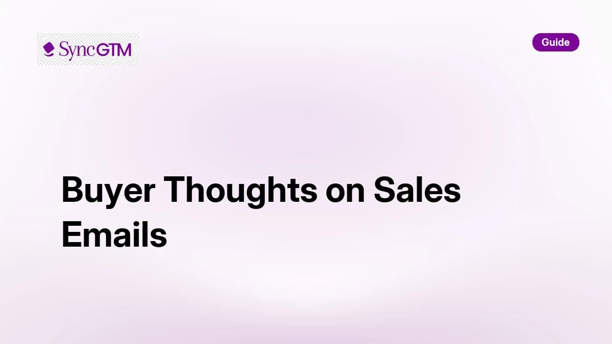 How buyers feel about sales emails at every stage of the cycle — 2026