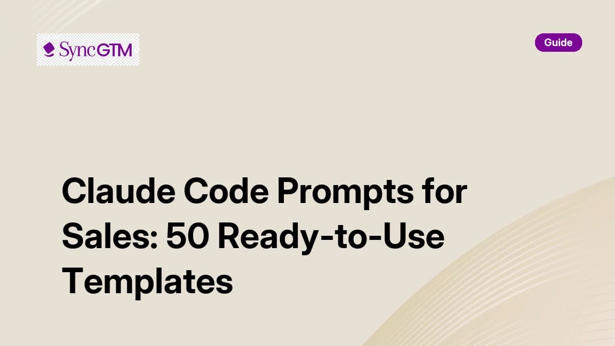 Claude Code prompts for sales — 50 ready-to-use templates for every sales workflow