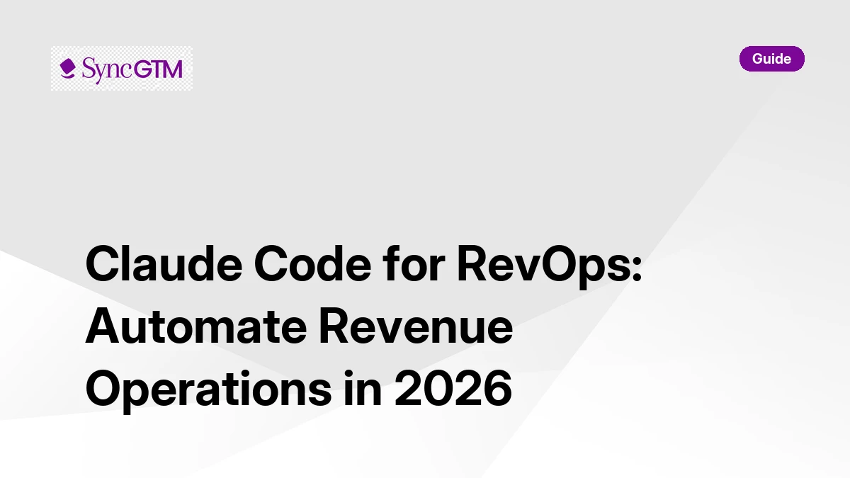 Claude Code for RevOps — automate revenue operations in 2026