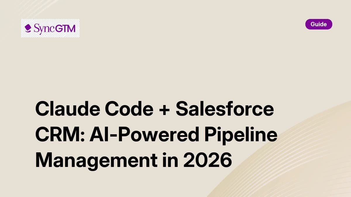 Claude Code Salesforce CRM AI pipeline management 2026 — enrichment, deduplication, scoring, and reporting