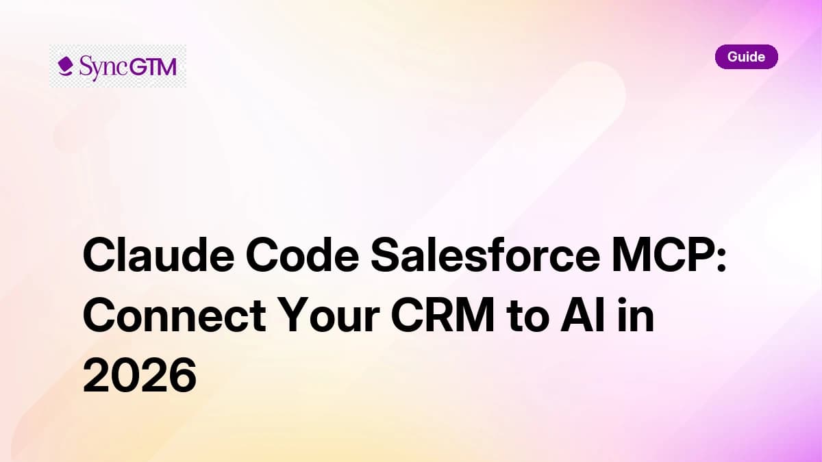 Claude Code Salesforce MCP setup guide — connect your Salesforce CRM to AI in 2026