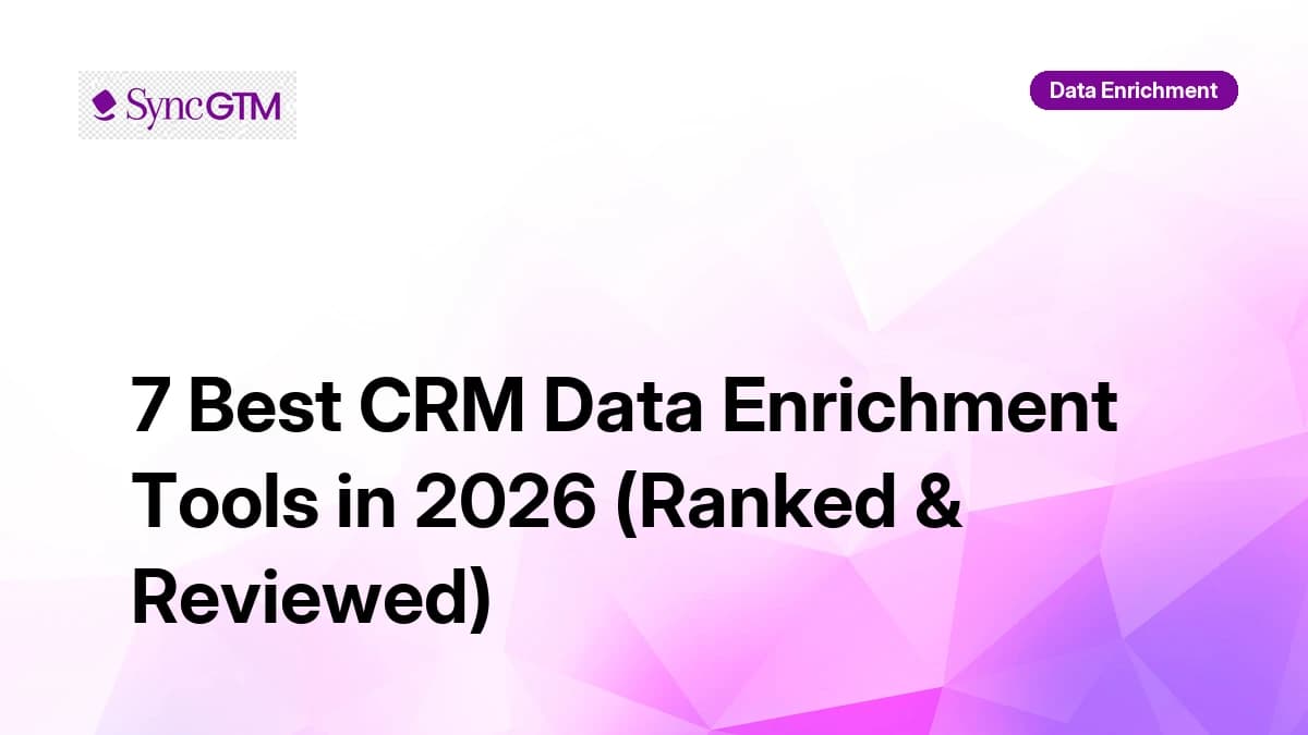 7 Best CRM Data Enrichment Tools in 2026 — ranked and reviewed by SyncGTM