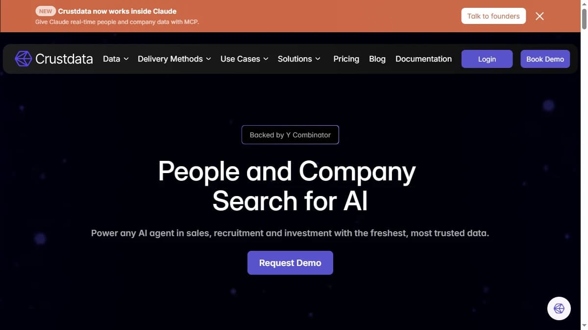Crustdata company intelligence and hiring signal API platform — Crustdata alternative to BlitzAPI