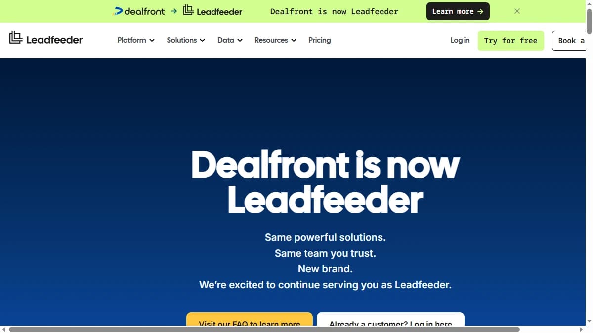 Dealfront - GDPR-native DACH email data with the strongest German, Austrian, and Swiss coverage available