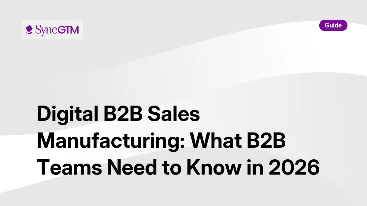 Digital B2B sales manufacturing guide — SyncGTM