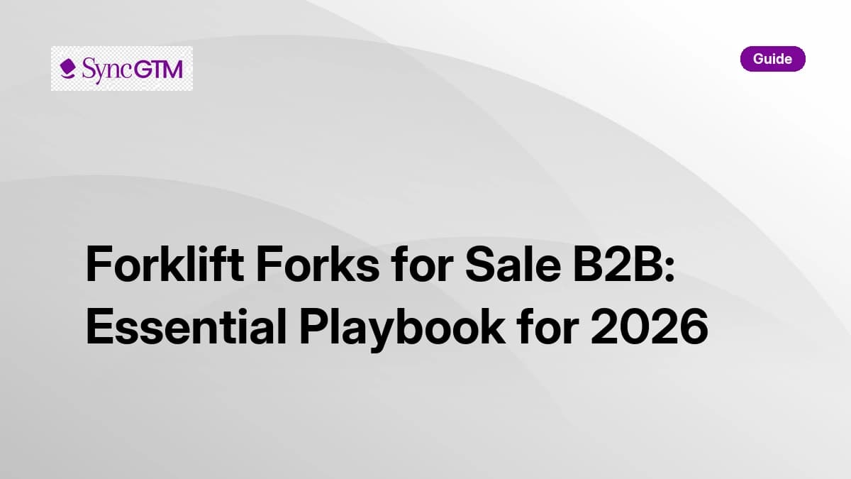 Forklift forks for sale B2B — procurement playbook for industrial buyers and fleet managers