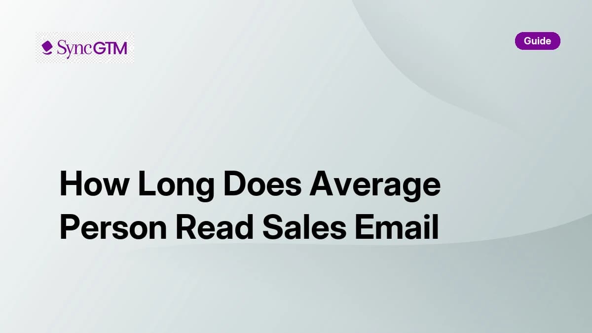 How long does the average person read a sales email — 2026 attention data