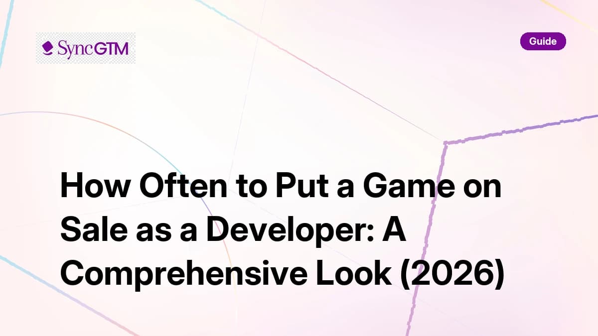 Indie game sale frequency guide — how often to discount your game on Steam as a developer