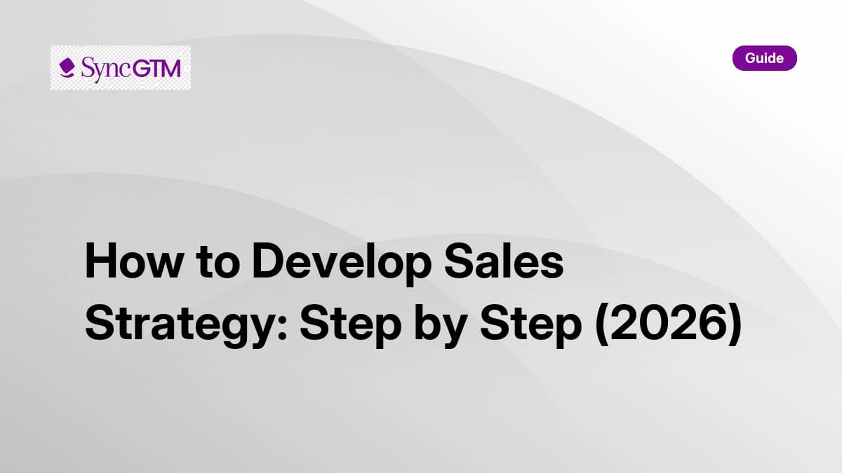 How to develop sales strategy — step-by-step guide 2026 by SyncGTM