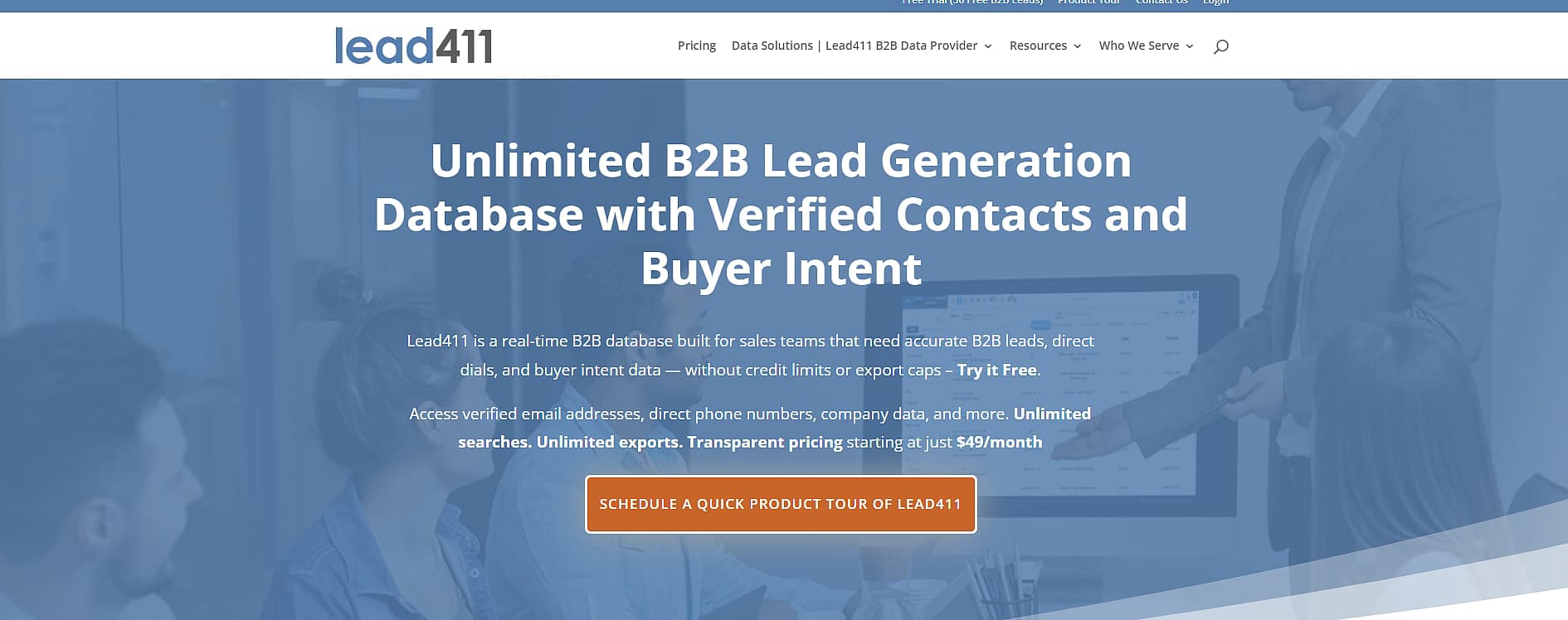 Lead411 - High-accuracy B2B data and outbound prospecting for SMBs in North America and UK