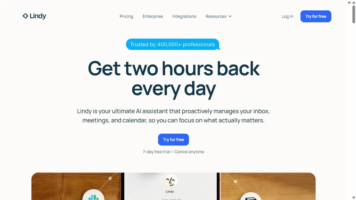 Lindy - Teams that want custom AI research agents without writing code