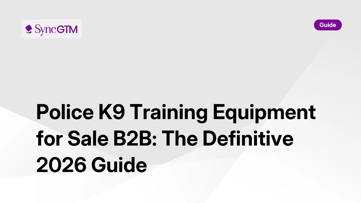 Police K9 training equipment for sale B2B — buyer's guide for law enforcement procurement teams