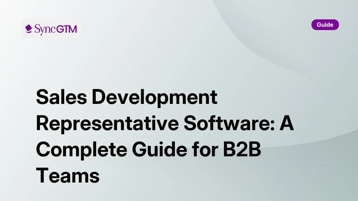 Sales development representative software guide for B2B teams — 2026