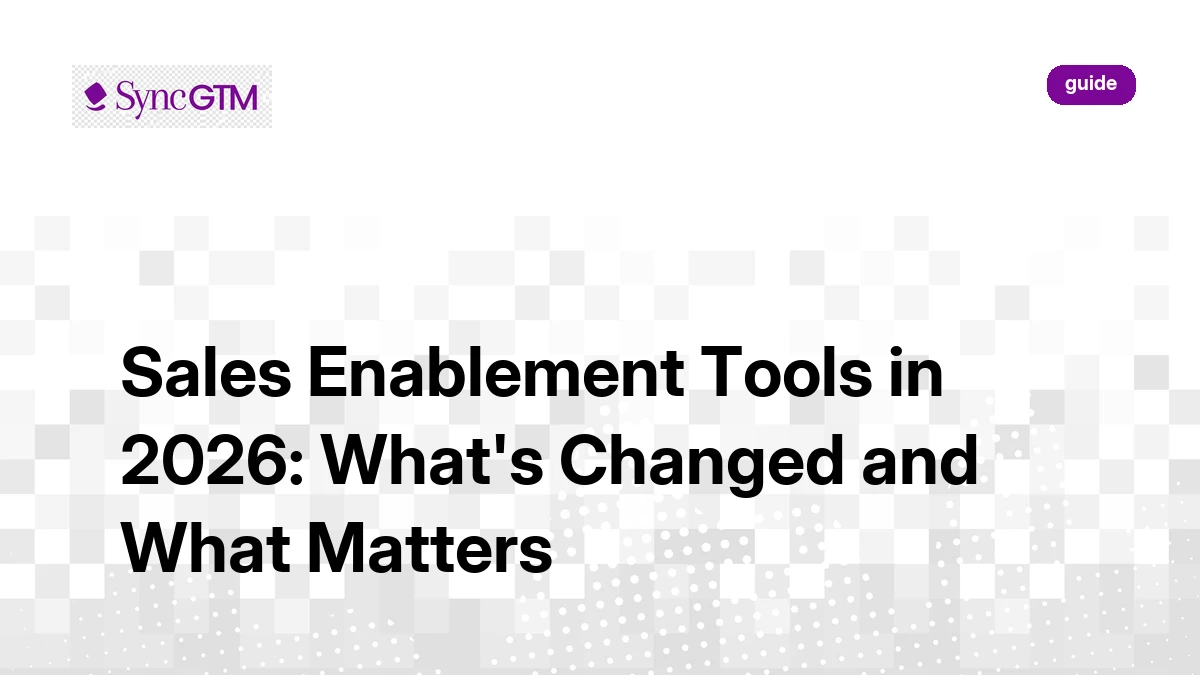 Sales Enablement Tools in 2026: What's Changed and What Matters