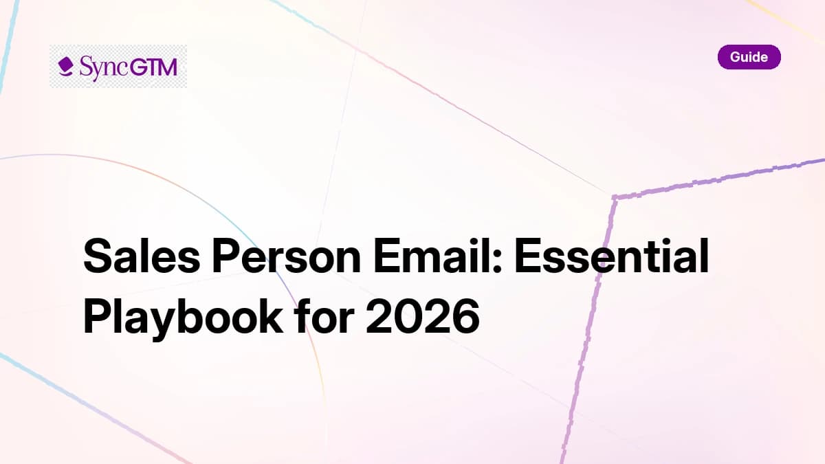 Sales person email playbook — best practices and templates for 2026