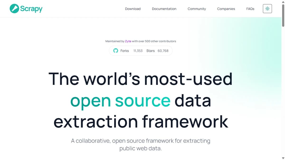 Scrapy - Developers who want full control over scraping infrastructure at minimal cost