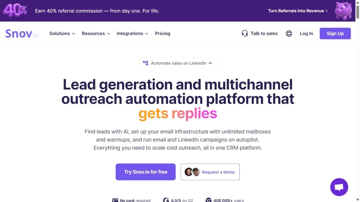 Snov.io - Budget email scraping with built-in verification and outreach