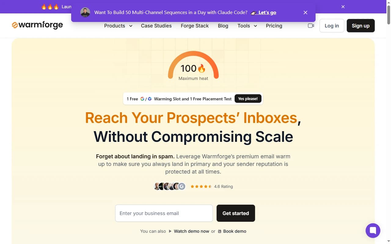 Warmforge inbox placement monitoring — AI warm-up and per-mailbox deliverability for cold email infrastructure
