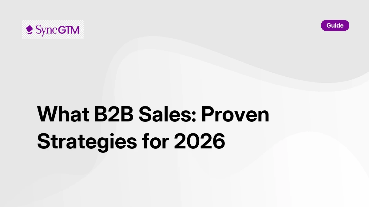 What B2B sales is — proven strategies for GTM teams in 2026