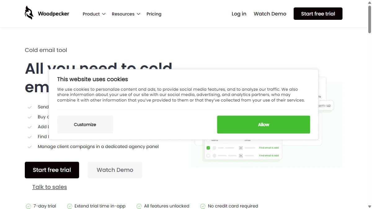 Woodpecker - Small teams that want simple, reliable cold email with strong deliverability