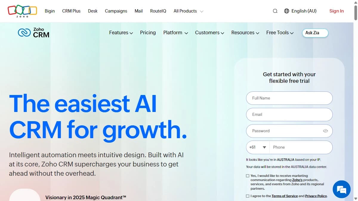 Zoho CRM - Teams that want deep process automation and customization at mid-market pricing