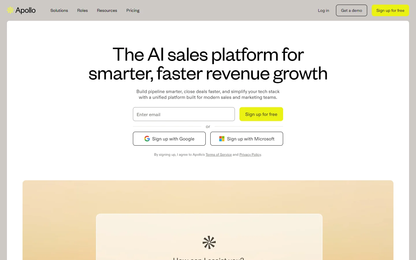 Apollo dashboard -- cold email automation bundled with 210M contact database