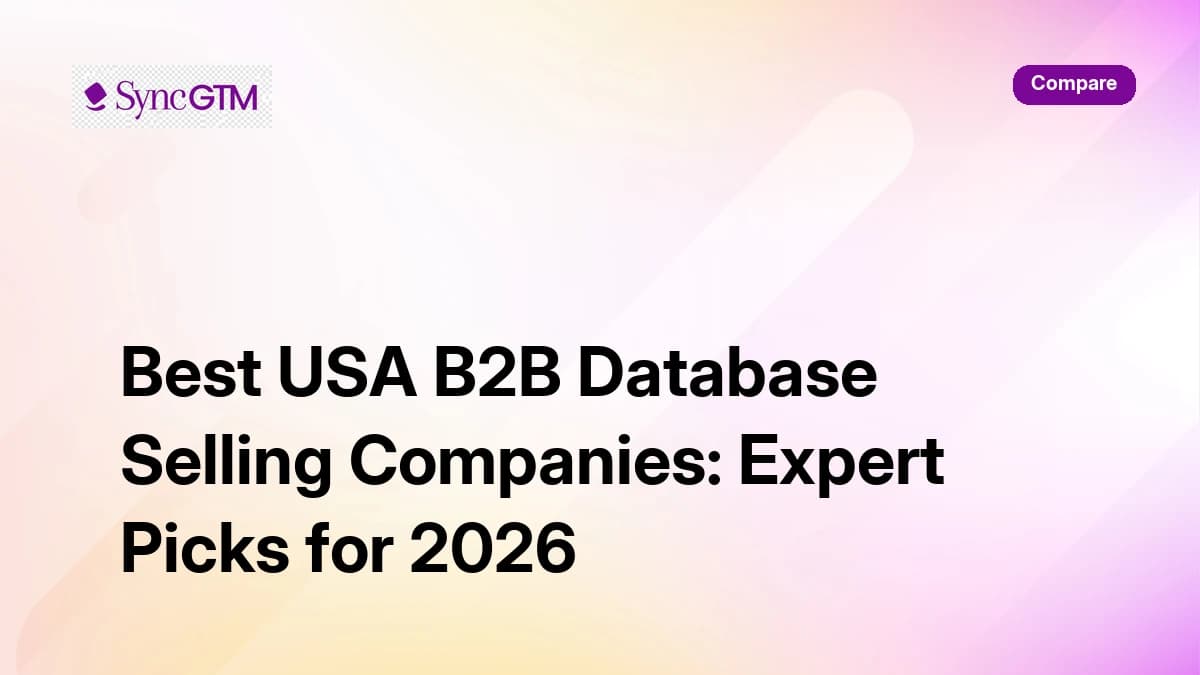 Best USA B2B Database Selling Companies: Expert Picks for 2026