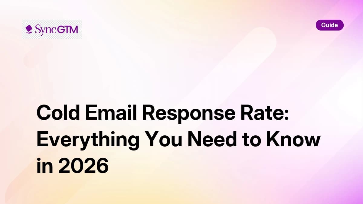 Cold email response rate benchmarks and statistics guide by SyncGTM