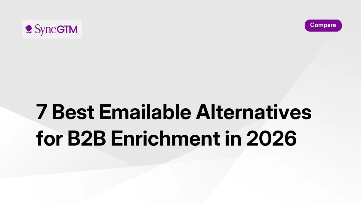 7 Best Emailable Alternatives for B2B Enrichment in 2026