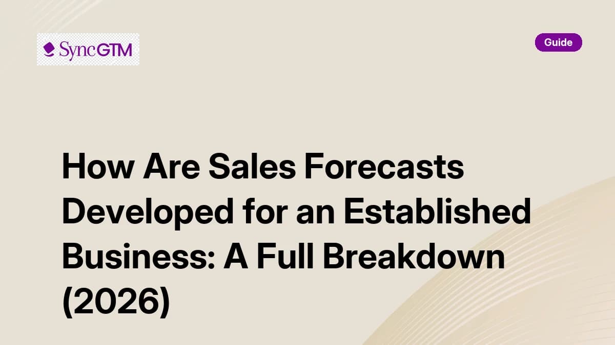 How are sales forecasts developed for an established business — SyncGTM guide