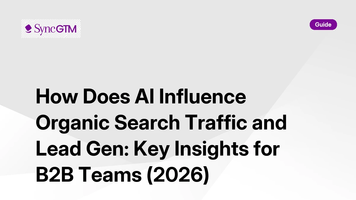 How AI influences organic search traffic and lead gen — B2B guide for 2026