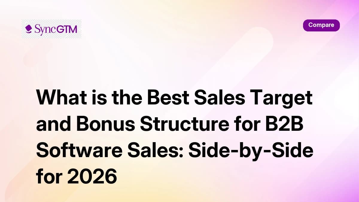Best sales target and bonus structure for B2B software sales — 2026 side-by-side comparison